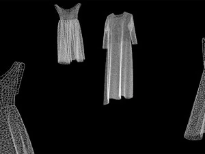 10 dress on hanger collection included 3 types of hanger fashion design women lady hanged girl mod 3D Model