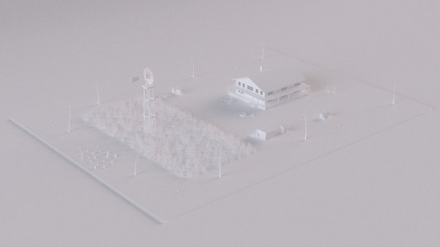 farm farmhouse Modelo 3D .c4d .max .obj .3ds .fbx .stl .blend 