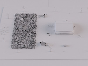 farm farmhouse Modelo 3D