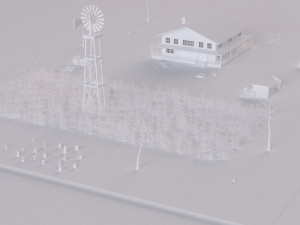 farm farmhouse Modelo 3D