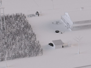 farm farmhouse Modelo 3D