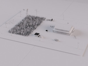 farm farmhouse Modelo 3D