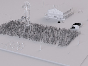 farm farmhouse Modelo 3D