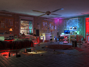 sniper room interior bedroom 3D Модель