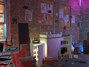 sniper room interior bedroom 3Dモデル