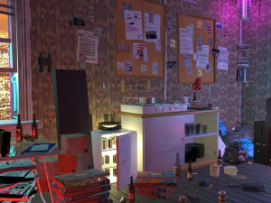 sniper room interior bedroom 3D Model