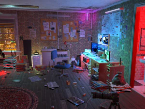 sniper room interior bedroom 3D Model