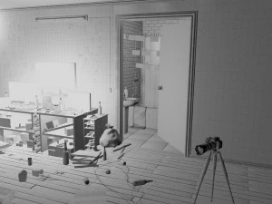sniper room interior bedroom 3D Model