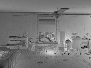 sniper room interior bedroom 3D Model