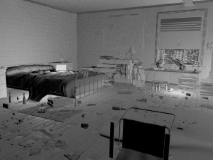sniper room interior bedroom 3D Model