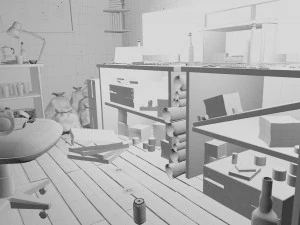 sniper room interior bedroom 3D Model