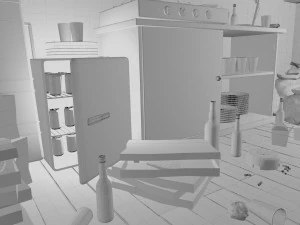 sniper room interior bedroom 3D Model