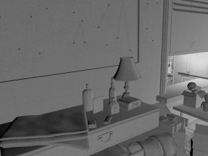 sniper room interior bedroom 3D Model