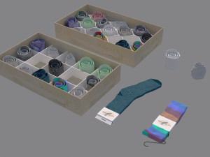 folded socks calcetines doblados rack display 3D Model