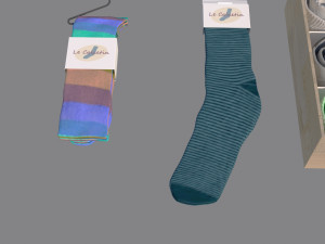 folded socks calcetines doblados rack display 3D Model