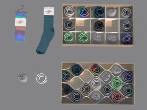 folded socks calcetines doblados rack display 3D Model