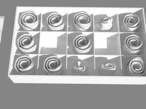 folded socks calcetines doblados rack display 3D Model