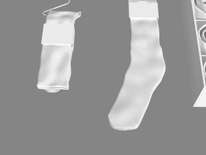 folded socks calcetines doblados rack display 3D Model