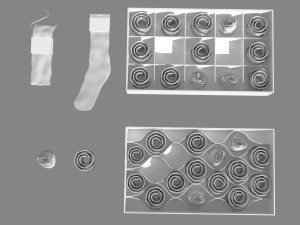 folded socks calcetines doblados rack display 3D Model
