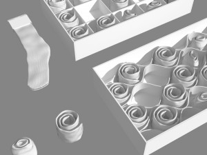 folded socks calcetines doblados rack display 3D Model
