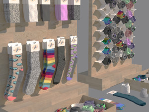 folded socks calcetines doblados socks display rack calcetin doblado sock socks calcetin calcetin 3D मॉडल