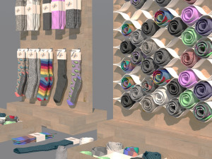 folded socks calcetines doblados socks display rack calcetin doblado sock socks calcetin calcetin 3D मॉडल