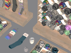 folded socks calcetines doblados socks display rack calcetin doblado sock socks calcetin calcetin 3D मॉडल