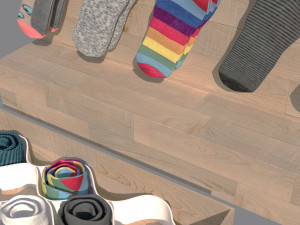 folded socks calcetines doblados socks display rack calcetin doblado sock socks calcetin calcetin 3D मॉडल