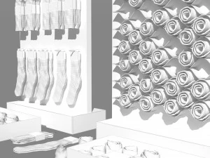folded socks calcetines doblados socks display rack calcetin doblado sock socks calcetin calcetin 3D Model