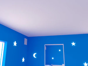 habitacion bebe дитяча кімната 2 спальні інтер'єр 1 кімната постільна білизна ліжко вітальня концепція дизайну інтер'єру 3D Модель
