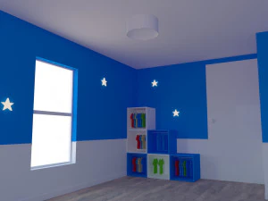 habitacion bebe дитяча кімната 2 спальні інтер'єр 1 кімната постільна білизна ліжко вітальня концепція дизайну інтер'єру 3D Модель