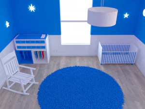 habitacion bebe дитяча кімната 2 спальні інтер'єр 1 кімната постільна білизна ліжко вітальня концепція дизайну інтер'єру 3D Модель