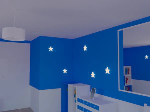 habitacion bebe дитяча кімната 2 спальні інтер'єр 1 кімната постільна білизна ліжко вітальня концепція дизайну інтер'єру 3D Модель