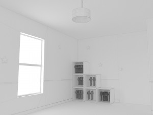 habitacion bebe baby room 2bedroom interior 1 room bedding bed living scene interior design concept Modelo 3D