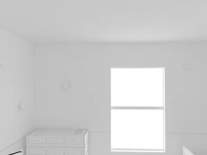 habitacion bebe дитяча кімната 2 спальні інтер'єр 1 кімната постільна білизна ліжко вітальня концепція дизайну інтер'єру 3D Модель