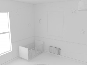 habitacion bebe baby room 2bedroom interior 1 room bedding bed living scene interior design concept Modelo 3D