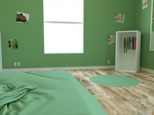 child bedroom interior 1 room bedding bed living scene interior design concept furniture architectur 3D Model