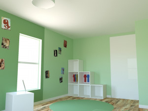 child bedroom interior 1 room bedding bed living scene interior design concept furniture architectur 3D Model