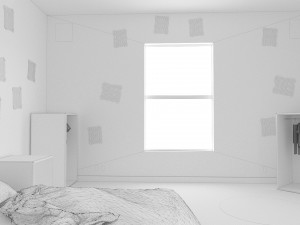 child bedroom interior 1 room bedding bed living scene interior design concept furniture architectur 3D Model