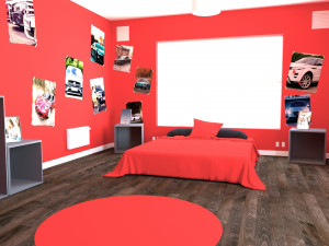 child bedroom interior 2 room bedding bed living scene interior design concept furniture architectur 3Dモデル