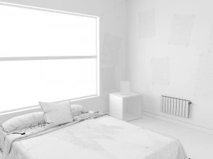 child bedroom interior 2 room bedding bed living scene interior design concept furniture architectur 3D Model