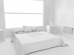 child bedroom interior 2 room bedding bed living scene interior design concept furniture architectur 3D Model