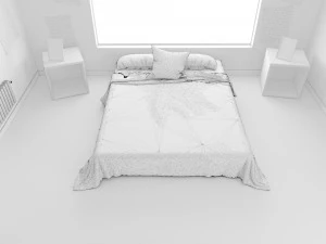 child bedroom interior 2 room bedding bed living scene interior design concept furniture architectur 3D Model