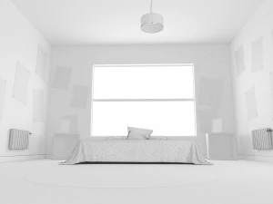 child bedroom interior 2 room bedding bed living scene interior design concept furniture architectur 3D Model