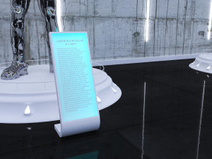 cyberpunk museum interior futuristic design building robot alien fiction cyborg steampunk restaurant 3D Модель