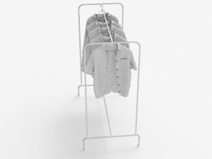 textured hanged shirts rack Model 3D
