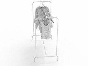textured hanged jeans rack 3D मॉडल