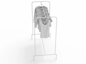 textured hanged jeans rack 3D Model