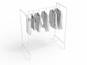 textured hanged jeans rack 3D मॉडल