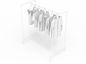 textured hanged jeans rack 3D मॉडल